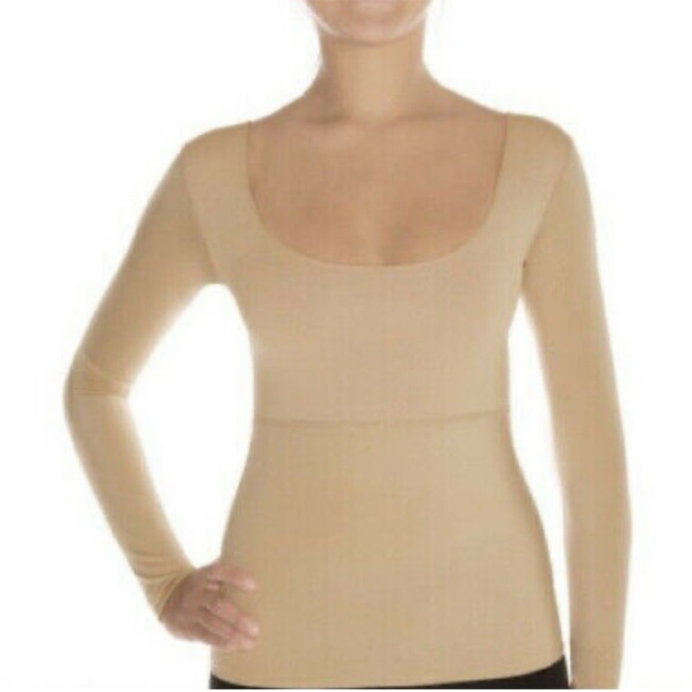 SPANX Long Sleeve Shaping Top in Nude